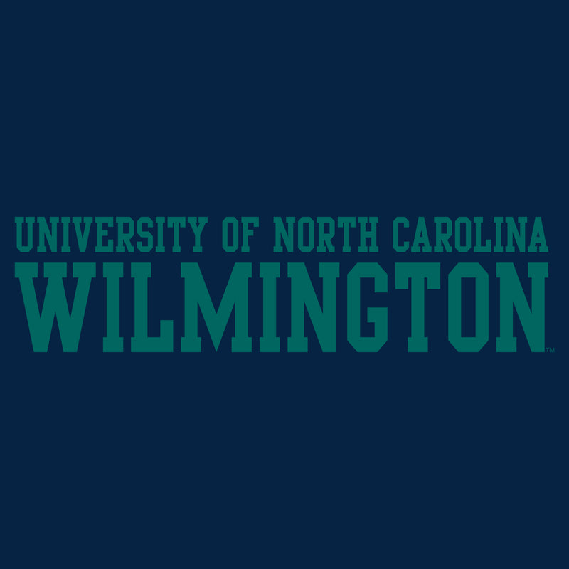 UNC Wilmington Seahawks Basic Block Long Sleeve T Shirt - Navy