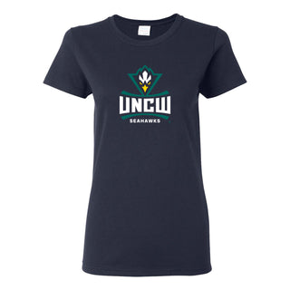 UNC Wilmington Seahawks Primary Logo Women's T Shirt - Navy