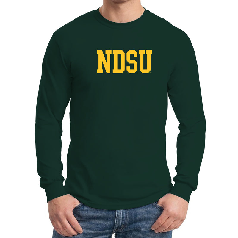 North Dakota State University Bison Basic Block Long Sleeve T Shirt - Forest