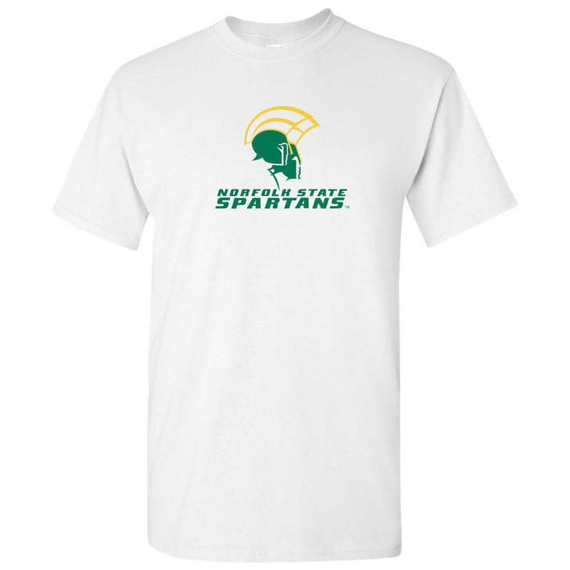 Norfolk State University Spartans Primary Logo Short Sleeve T Shirt - White