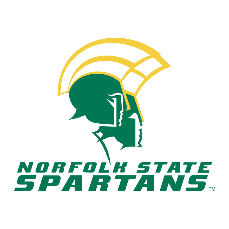 Norfolk State University Spartans Primary Logo Womens Short Sleeve T Shirt - White