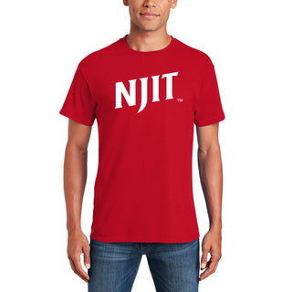 New Jersey Institute of Technology Basic Block Short Sleeve T Shirt - Red