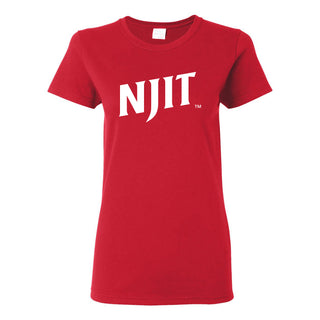 New Jersey Institute of Technology Basic Block Short Sleeve Women's T-Shirt - Red