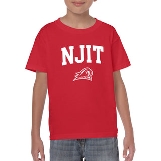 New Jersey Institute of Technology Arch Logo Short Sleeve Youth T Shirt - Red