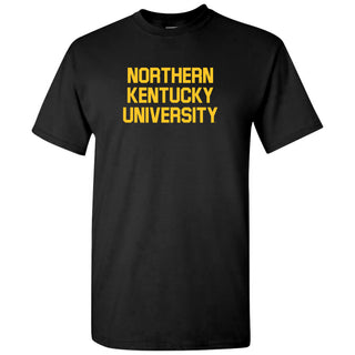 Northern Kentucky University Norse Basic Block Short Sleeve T Shirt - Black