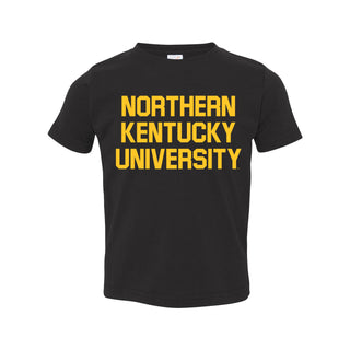 Northern Kentucky University Norse Basic Block Toddler Short Sleeve T Shirt - Black