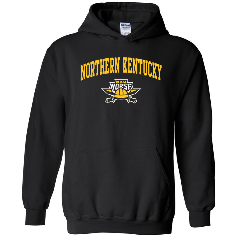 Northern Kentucky University Norse Arch Logo Heavy Blend Hoodie - Black