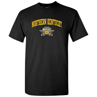 Northern Kentucky University Norse Arch Logo Short Sleeve T Shirt - Black