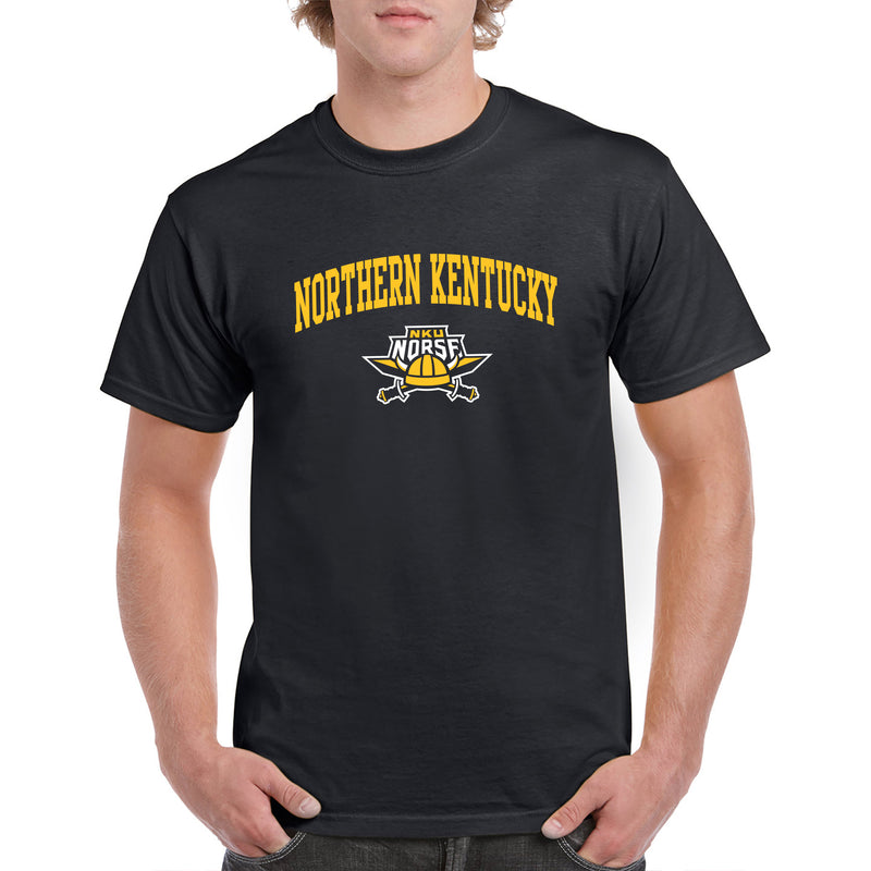 Northern Kentucky University Norse Arch Logo Short Sleeve T Shirt - Black