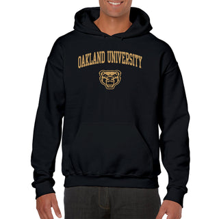 Oakland University Golden Grizzlies Arch Logo Hooded Sweatshirt - Black