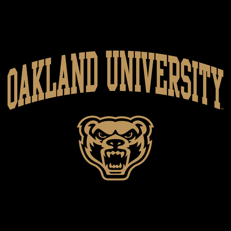 Oakland University Golden Grizzlies Arch Logo Short Sleeve T Shirt - Black