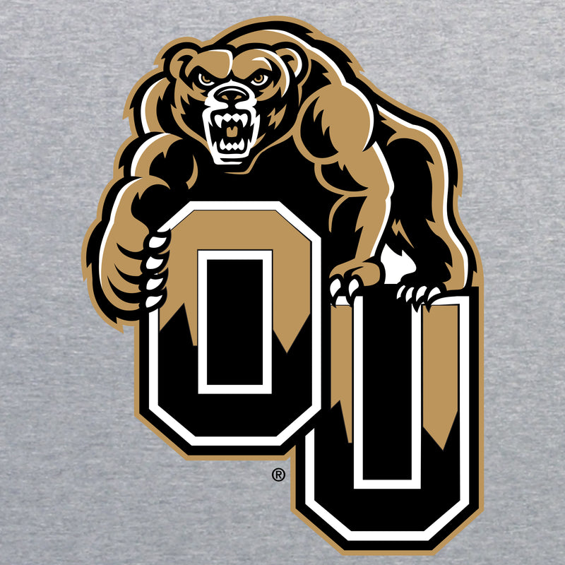 Oakland University Golden Grizzlies Primary Logo Hooded Sweatshirt - Sport Grey