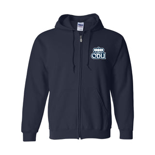 Old Dominion University Monarchs Primary Logo Full Zip Hoodie - Navy