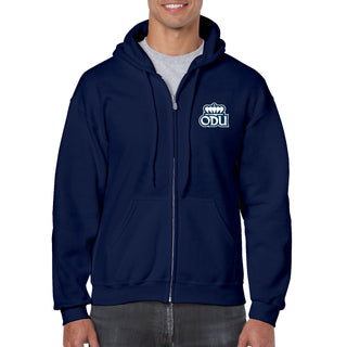 Old Dominion University Monarchs Primary Logo Full Zip Hoodie - Navy