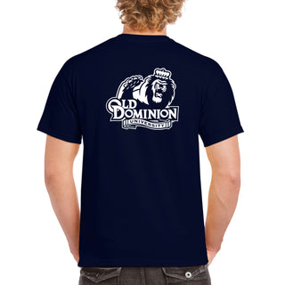 Old Dominion University Monarchs Front Back Print Short Sleeve T Shirt - Navy