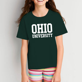 Ohio University Bobcats Basic Block Youth T Shirt - Forest