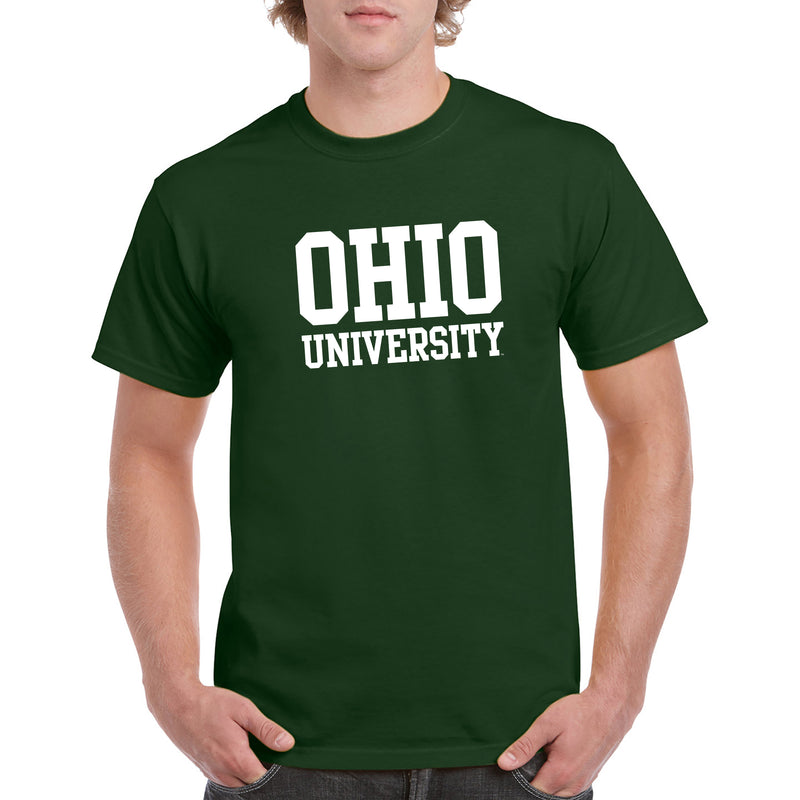 Ohio University Bobcats Basic Block Short Sleeve T Shirt - Forest