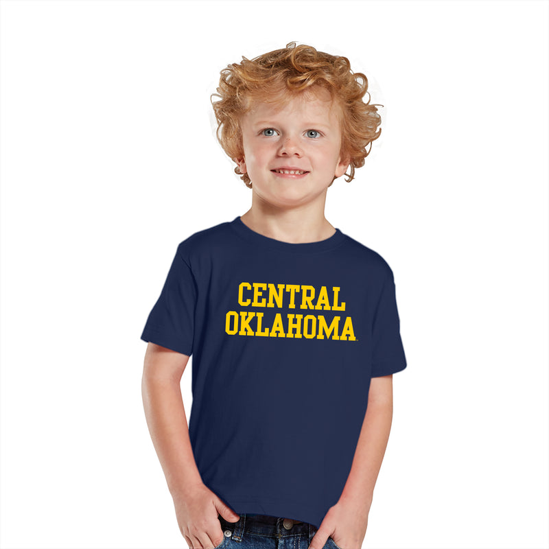 Central Oklahoma University Bronchos Basic Block Toddler Short Sleeve T Shirt - Navy