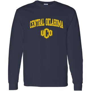 Central Oklahoma University Bronchos Arch Logo Long Sleeve T-Shirt - Navy