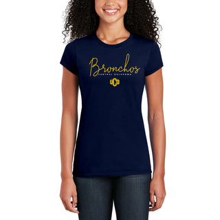 Central Oklahoma Thin Script Women's T-Shirt - Navy