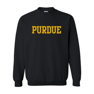 Purdue Boilermakers Basic Block Crewneck Sweatshirt - Black