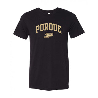 Purdue University Boilermakers Arch Logo Next Level Short Sleeve T Shirt - Black