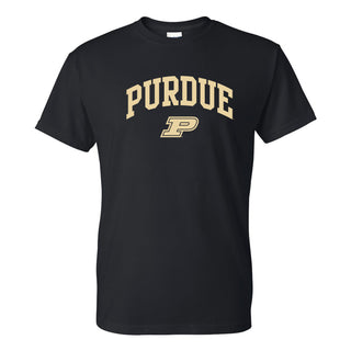 Purdue University Boilermakers Arch Logo Short Sleeve T Shirt - Black