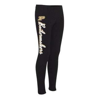 Purdue University Boilermakers Mascot Script Boxercraft Leggings - Black