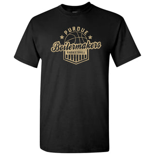 Purdue University Boilermakers Basketball Shield Short Sleeve T-Shirt - Black