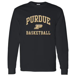 Purdue Boilermakers Arch Logo Basketball Long Sleeve T Shirt - Black