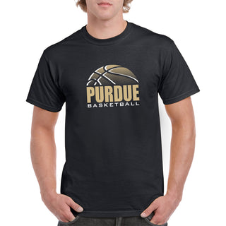 Purdue University Boilermakers Basketball Shadow Short Sleeve T Shirt - Black