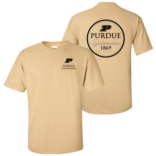 Purdue University Boilermakers Classic Circle Short Sleeve T Shirt - Vegas Gold