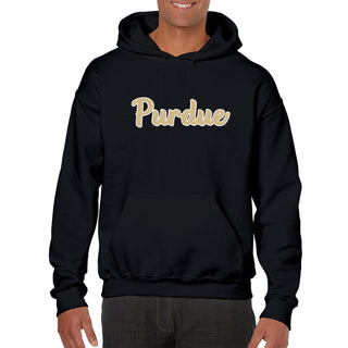 Purdue University Boilermakers Basic Script Heavy Blend Hoodie - Black