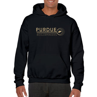 Purdue University Boilermakers Logo Ping Heavy Blend Hoodie - Black
