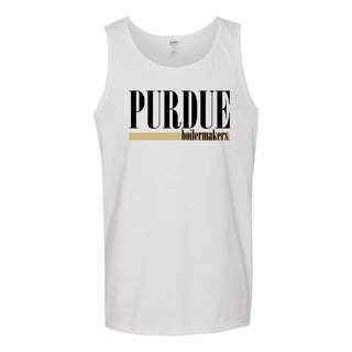 Purdue University Boilermakers Boldline Basic Cotton Tank Top - White