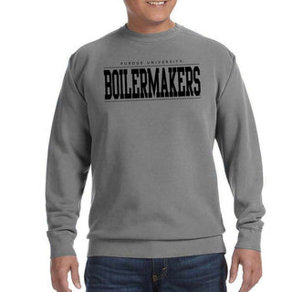 Purdue Monotone Bold CC Crewneck - Grey