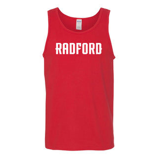 Radford University Highlanders Basic Block Heavy Cotton Tank Top - Red