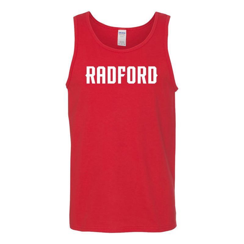 Radford University Highlanders Basic Block Heavy Cotton Tank Top - Red