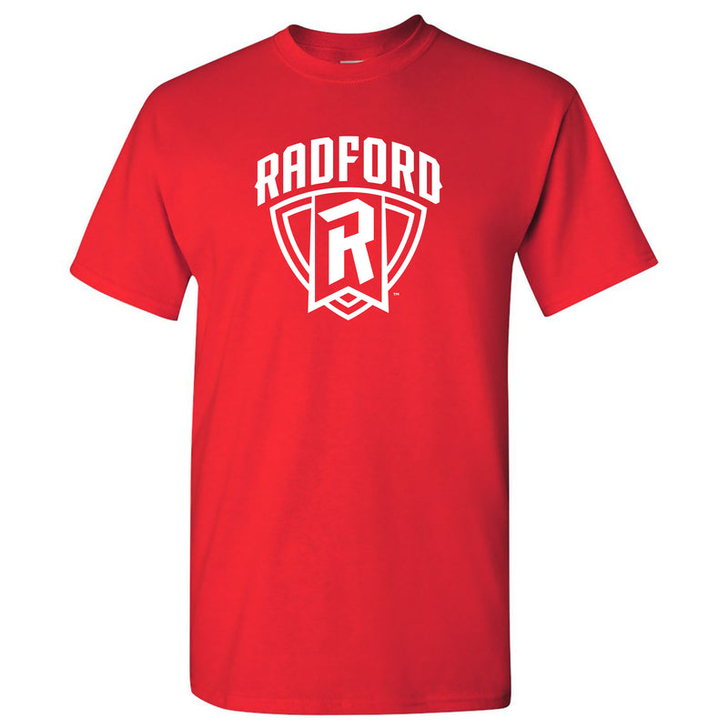 Radford University Highlanders Arch Logo Basic Cotton Short Sleeve T Shirt - Red