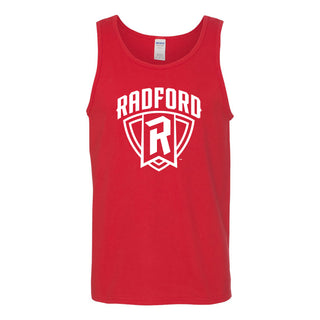 Radford University Highlanders Arch Logo Heavy Cotton Tank Top - Red