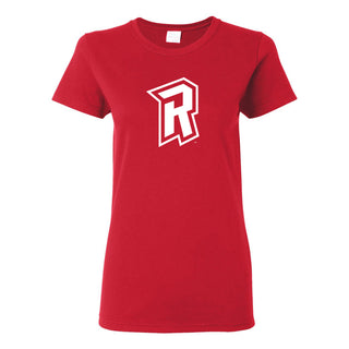 Radford University Highlanders Primary Logo Basic Cotton Short Sleeve Womens T Shirt - Red