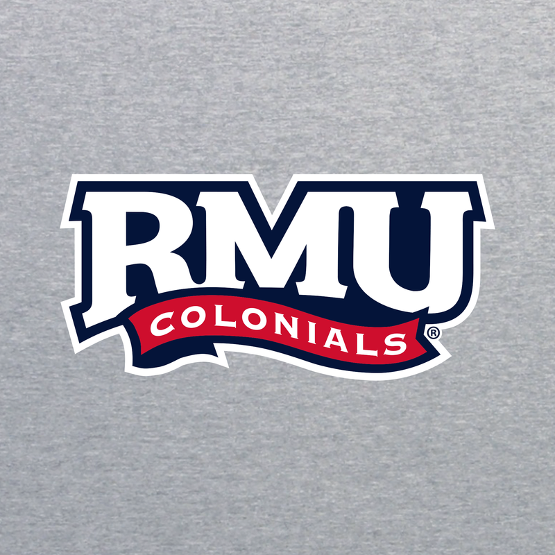 Robert Morris University Colonials Primary Logo Hooded Sweatshirt - Sport Grey