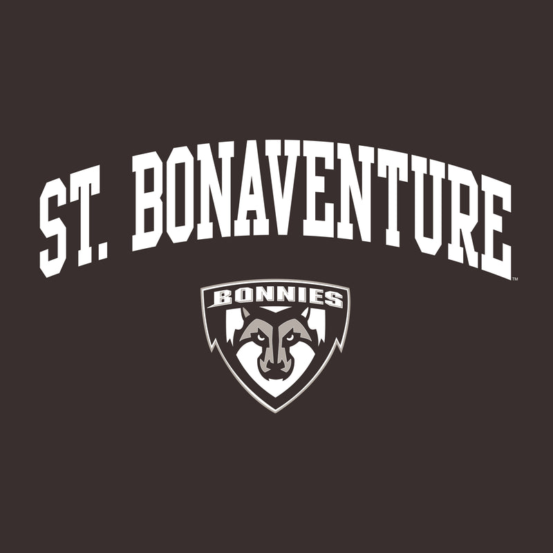 St. Bonaventure Bonnies Arch Logo Crewneck Sweatshirt - Dark Chocolate