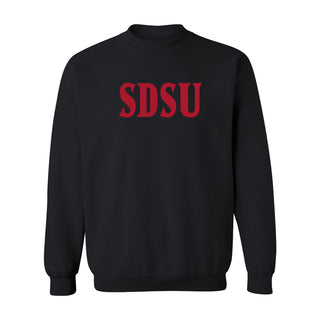 San Diego State Aztecs Basic Block Crewneck Sweatshirt - Black