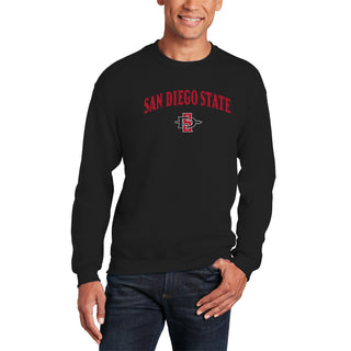 San Diego State Aztecs Arch Logo Crewneck Sweatshirt - Black