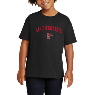 San Diego State Aztecs Arch Logo Youth T Shirt - Black