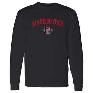 San Diego State Aztecs Arch Logo Long Sleeve T Shirt - Black