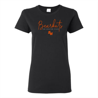 Sam Houston Thin Script Womens T-Shirt - Black