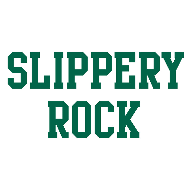 Slippery Rock University The Rock Basic Block Hoodie - White