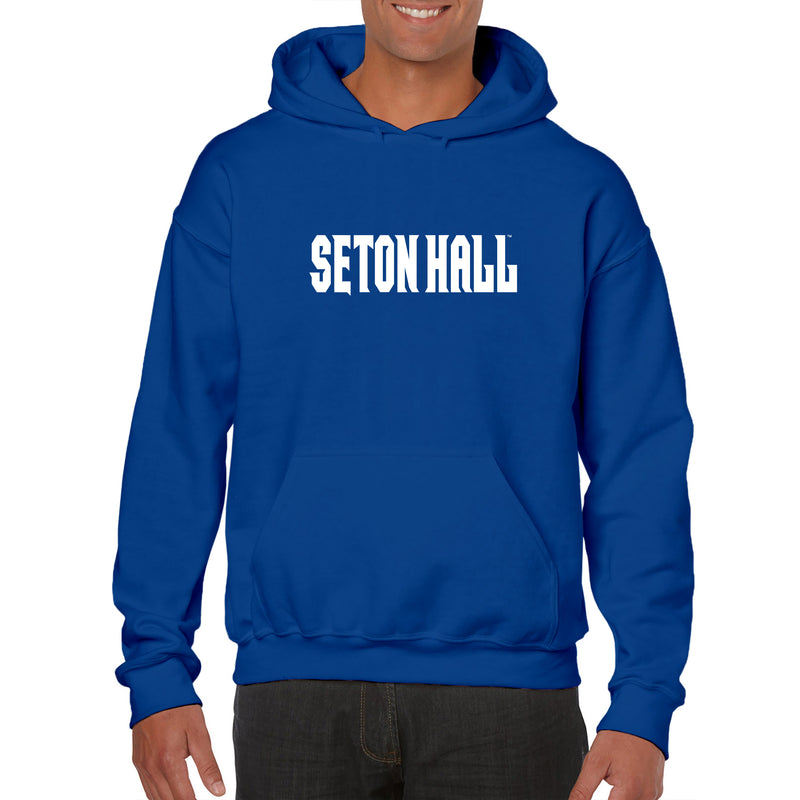 Seton Hall University Pirates Basic Block Heavy Blend Hoodie - Royal